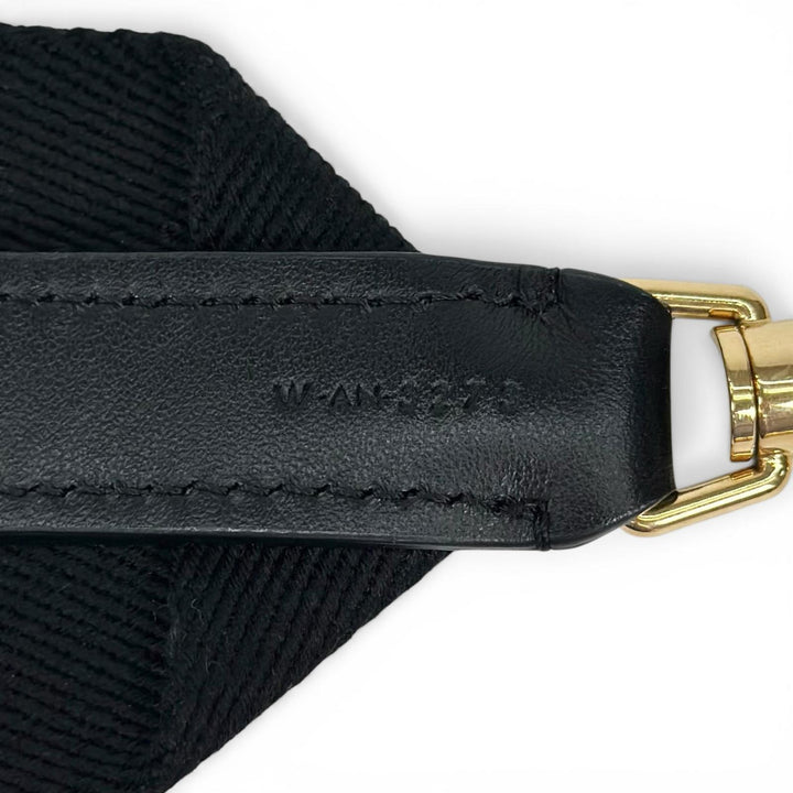 Great CELINE Shoulder strap Current model CELINE Jacquard Short Strap black