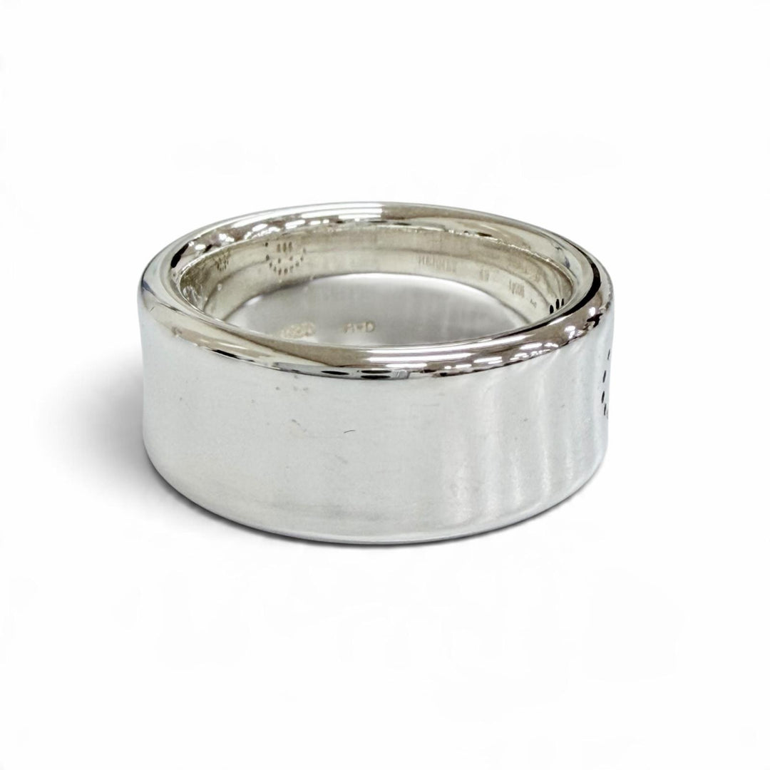 Excellent HERMES Ring ring Eclipse Ribbon Ring Silver AG925 Women 49