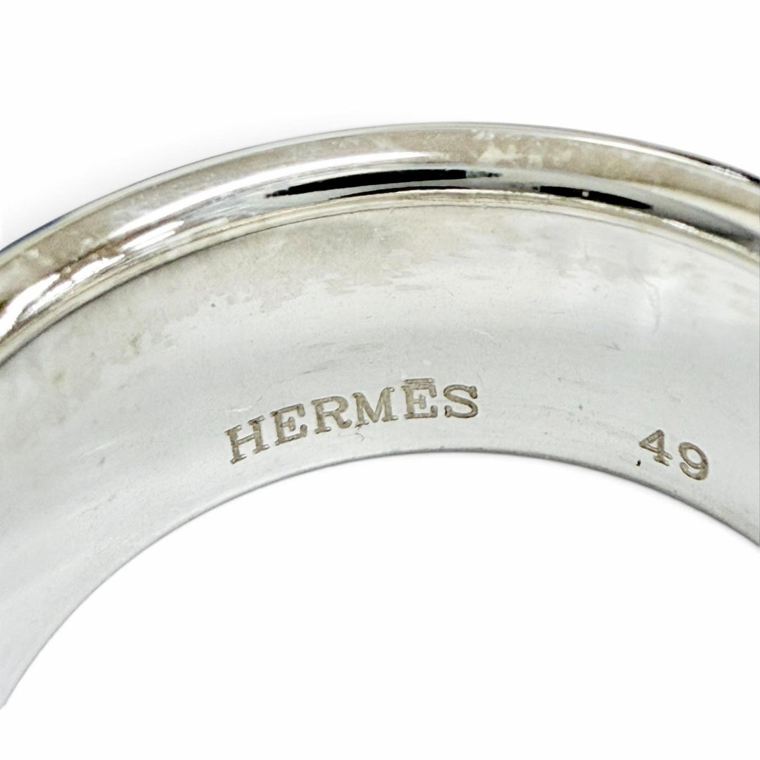 Excellent HERMES Ring ring Eclipse Ribbon Ring Silver AG925 Women 49