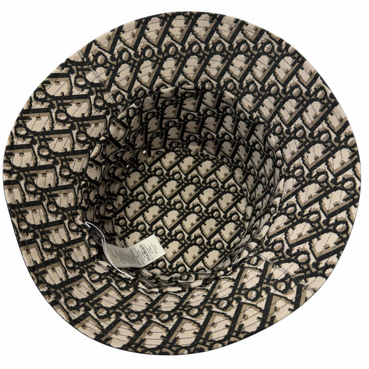 Great Christian Dior hat Teddy-D Oblique Trotter Pattern Reversible Bucket