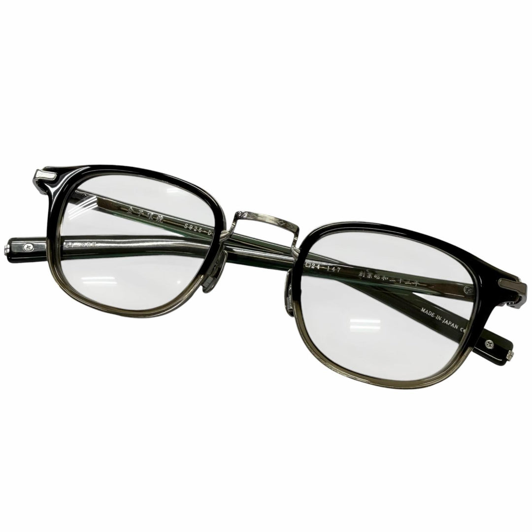 Excellent 金子眼鏡 Glasses Wellington Frame Clear green mens KMP-21