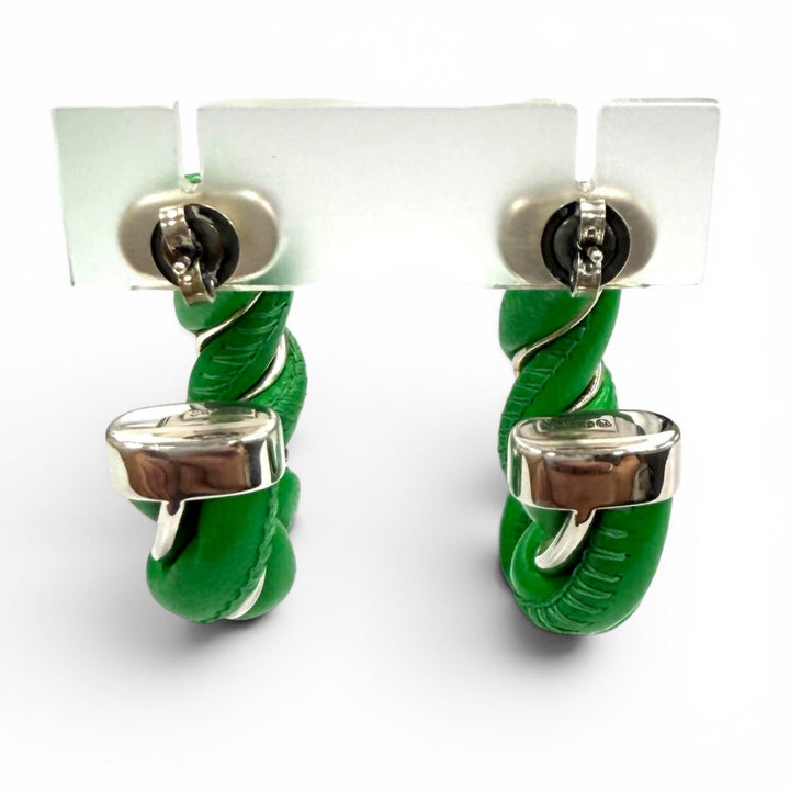 Great BOTTEGAVENETA Pierce Leather accents, twist green 925 Women