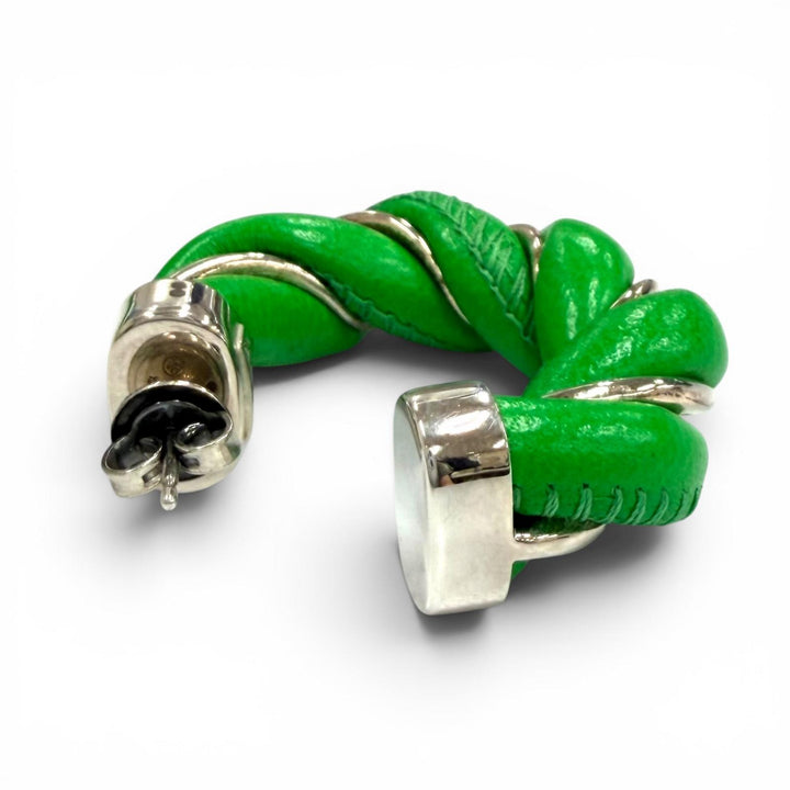 Great BOTTEGAVENETA Pierce Leather accents, twist green 925 Women