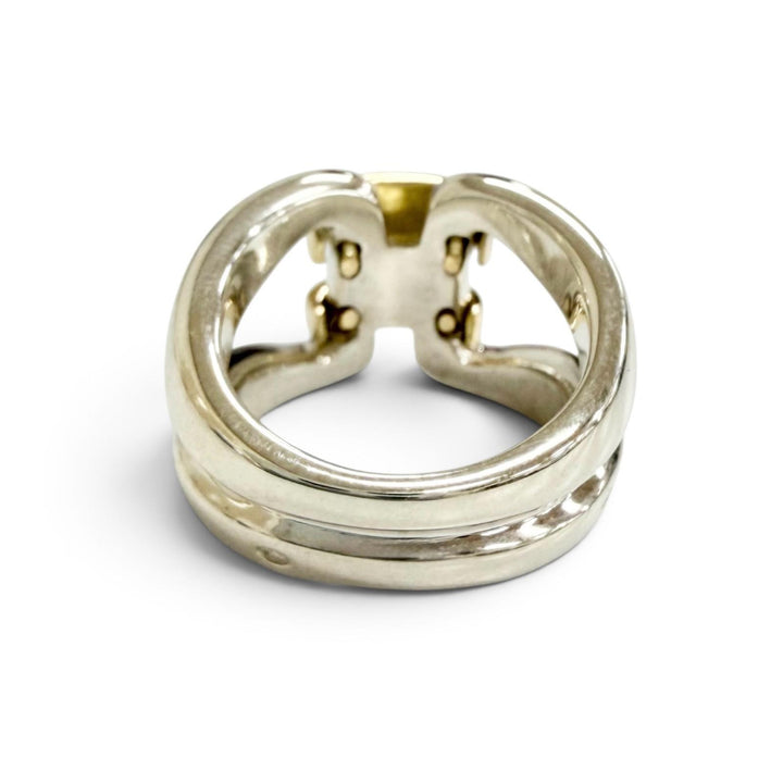 Excellent HERMES Ring ring History ring combination gold 925 Women 51