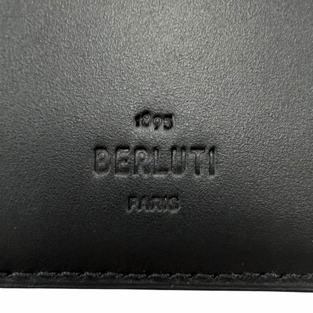 Excellent BERLUTI Bifold Wallet Espace Flap Long Wallet Calligraphy script