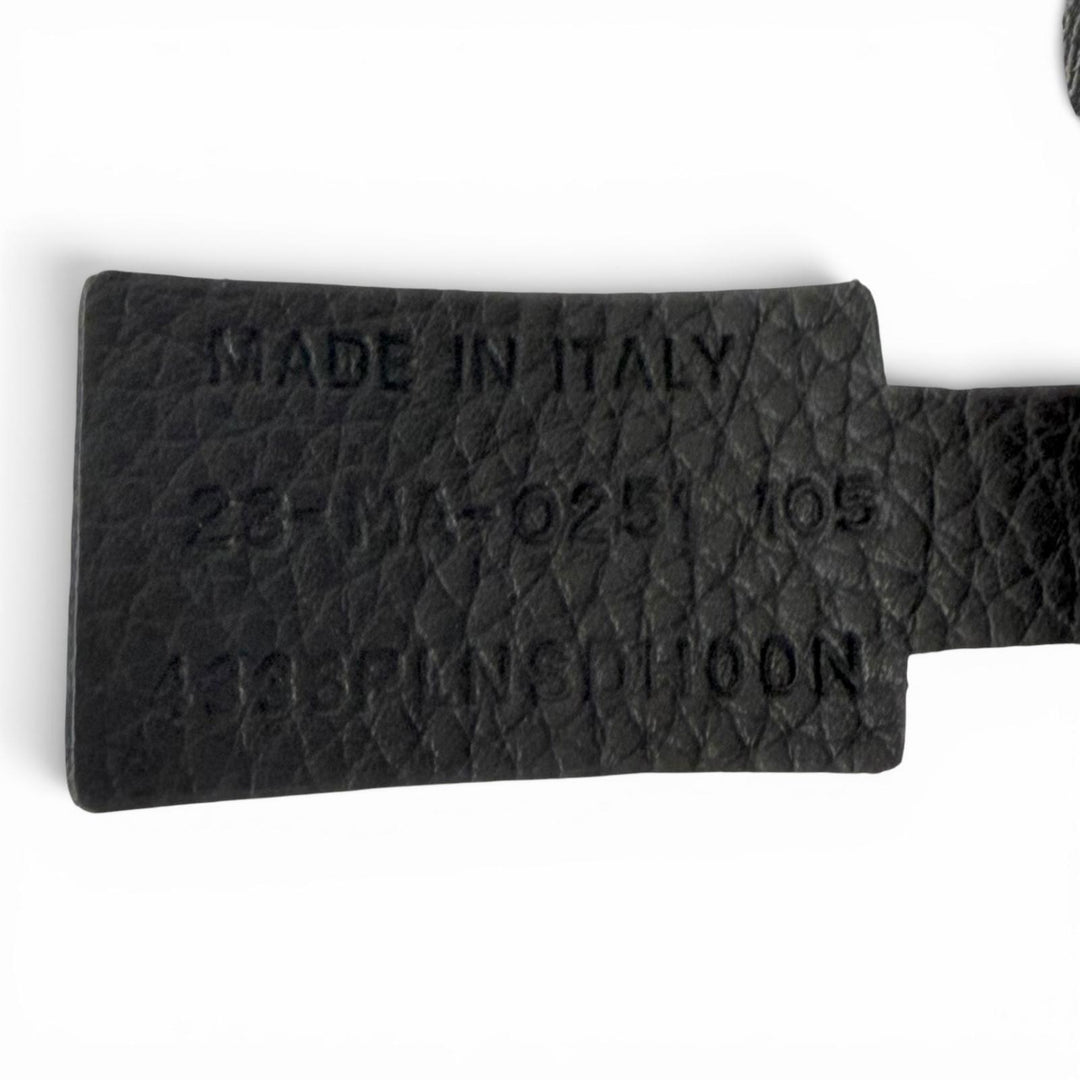 Excellent DIOR belt Silver pin buckle with logo black ー mens