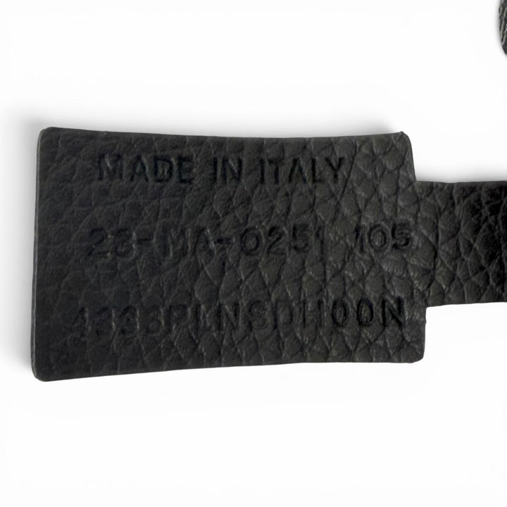 Excellent DIOR belt Silver pin buckle with logo black ー mens