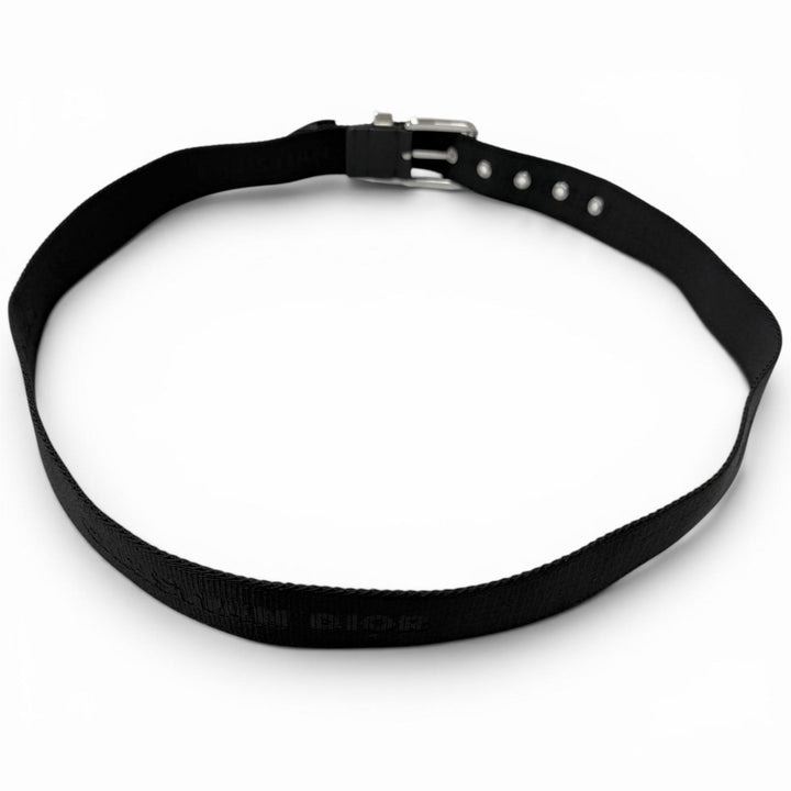 Excellent DIOR belt Silver pin buckle with logo black ー mens