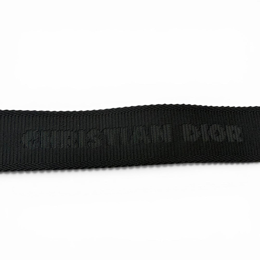 Excellent DIOR belt Silver pin buckle with logo black ー mens