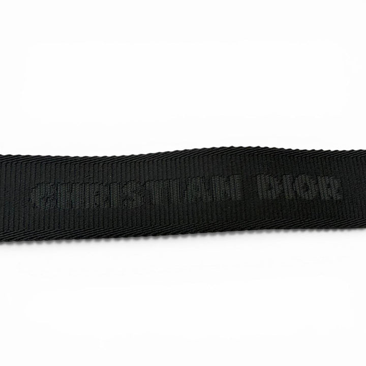 Excellent DIOR belt Silver pin buckle with logo black ー mens