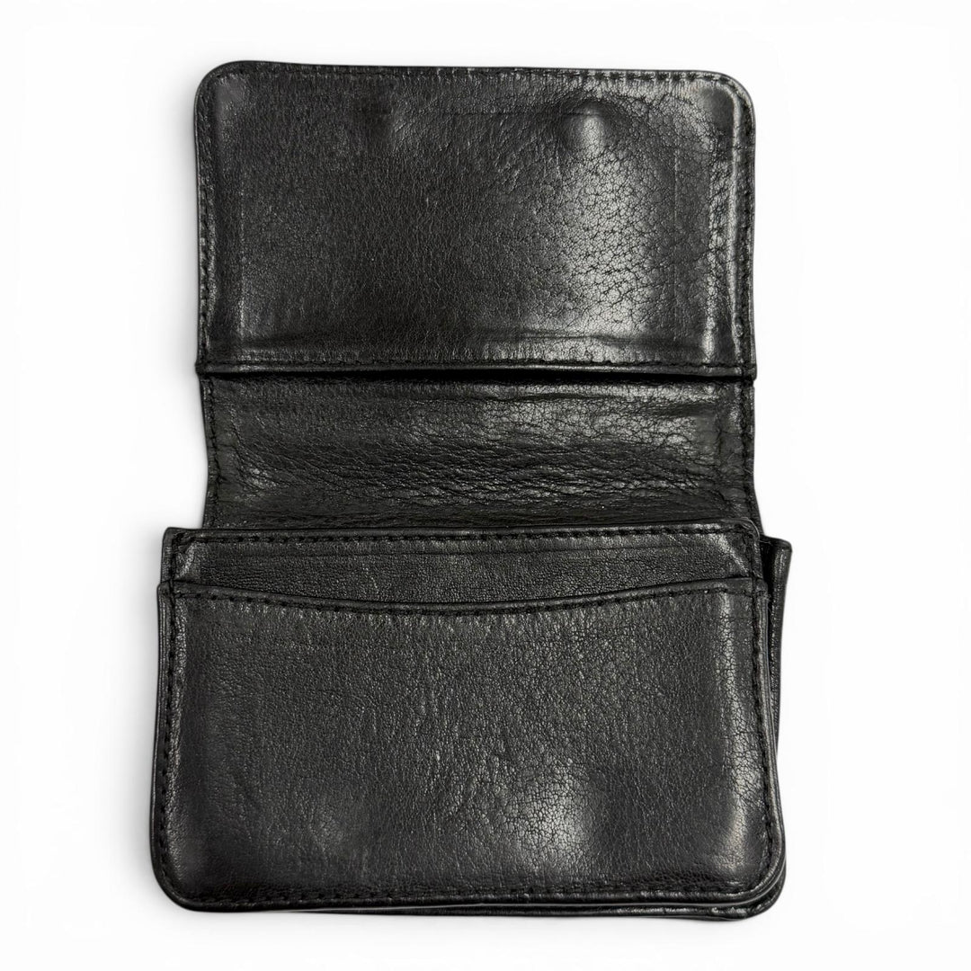 Very Good CHROME HEARTS Card Case black leather mens