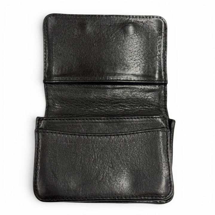 Very Good CHROME HEARTS Card Case black leather mens