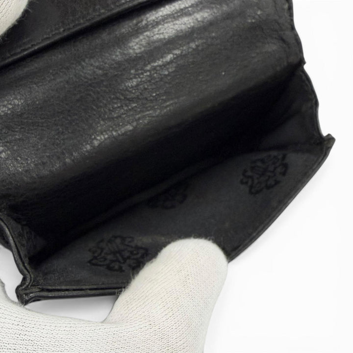 Very Good CHROME HEARTS Card Case black leather mens