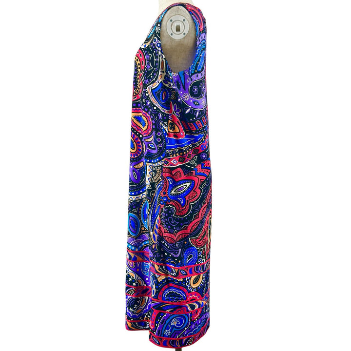 Excellent LEONARD FASHION one piece Paisley Pattern multicolor acetate Women 42