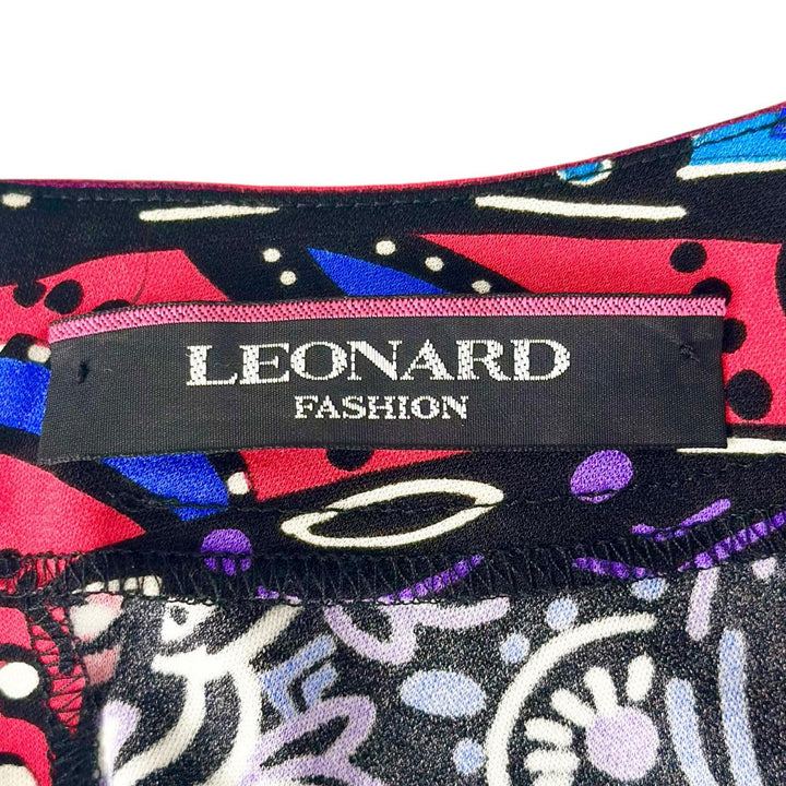 Excellent LEONARD FASHION one piece Paisley Pattern multicolor acetate Women 42