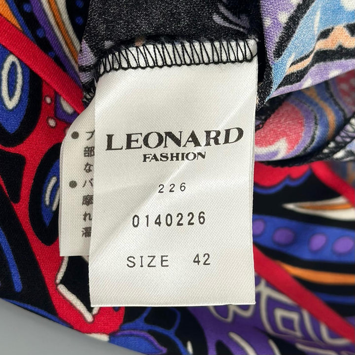 Excellent LEONARD FASHION one piece Paisley Pattern multicolor acetate Women 42