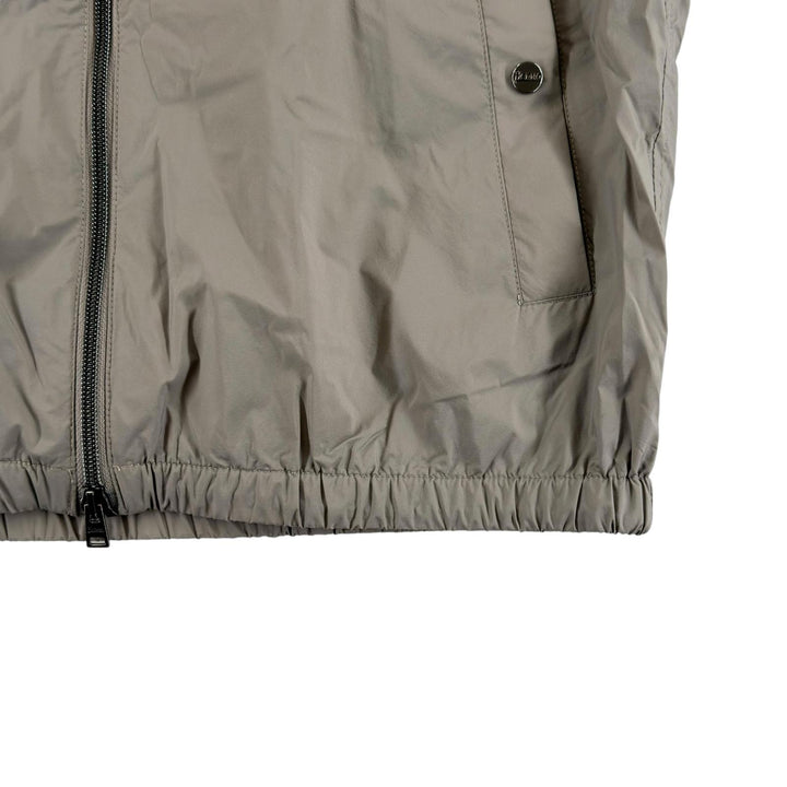Excellent Herno Best Stand collar, double zip, packable nylon gray Nylon mens 46