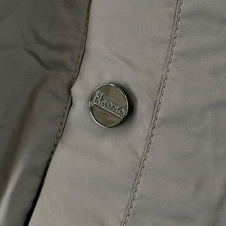 Excellent Herno Best Stand collar, double zip, packable nylon gray Nylon mens 46