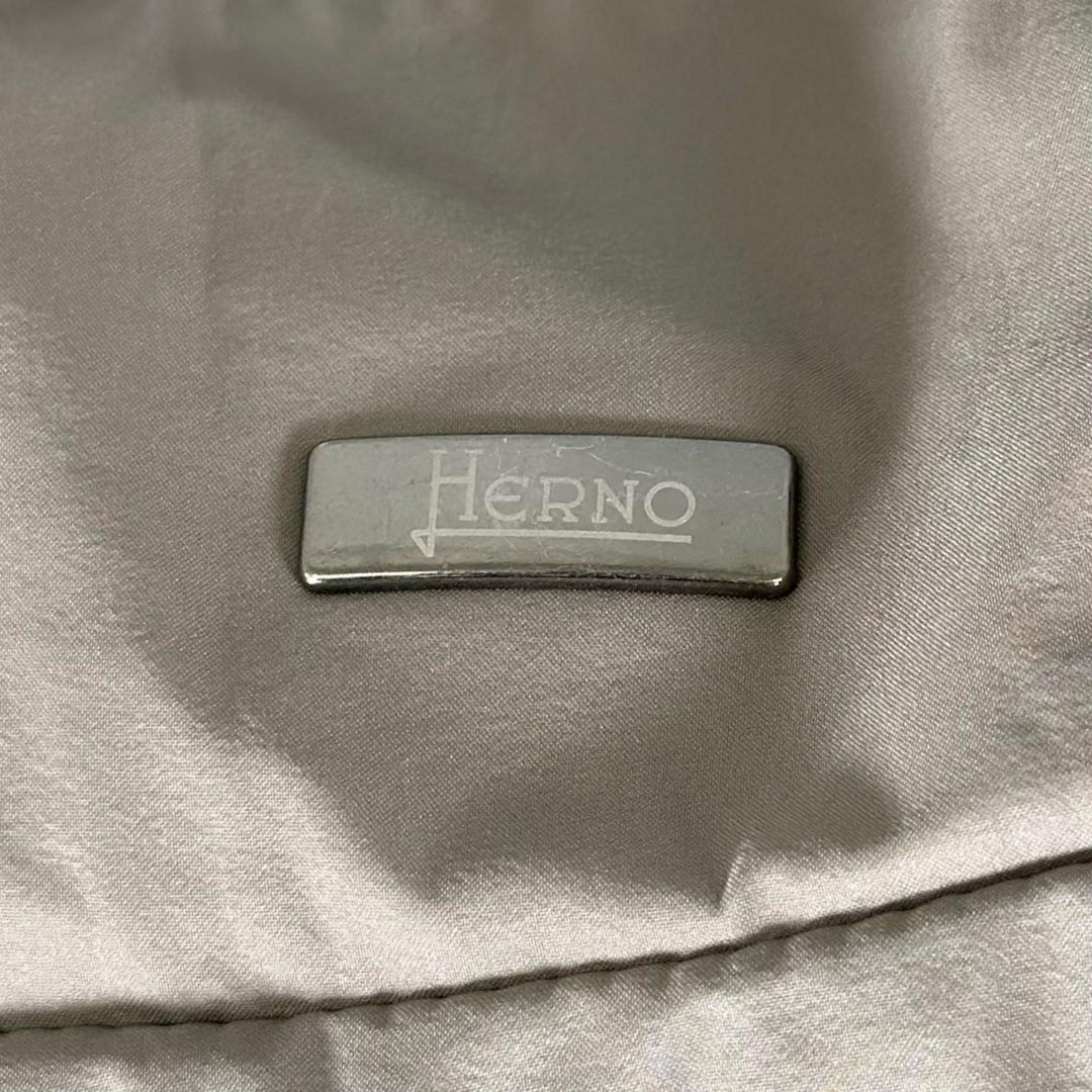 Excellent Herno Best Stand collar, double zip, packable nylon gray Nylon mens 46