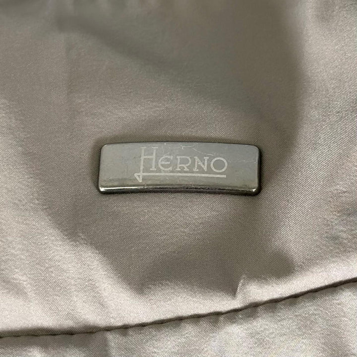 Excellent Herno Best Stand collar, double zip, packable nylon gray Nylon mens 46