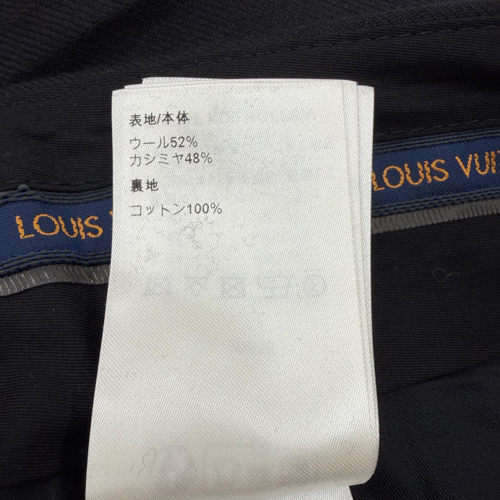 Great LOUIS VUITTON slacks LV logo embroidered center-creased trousers