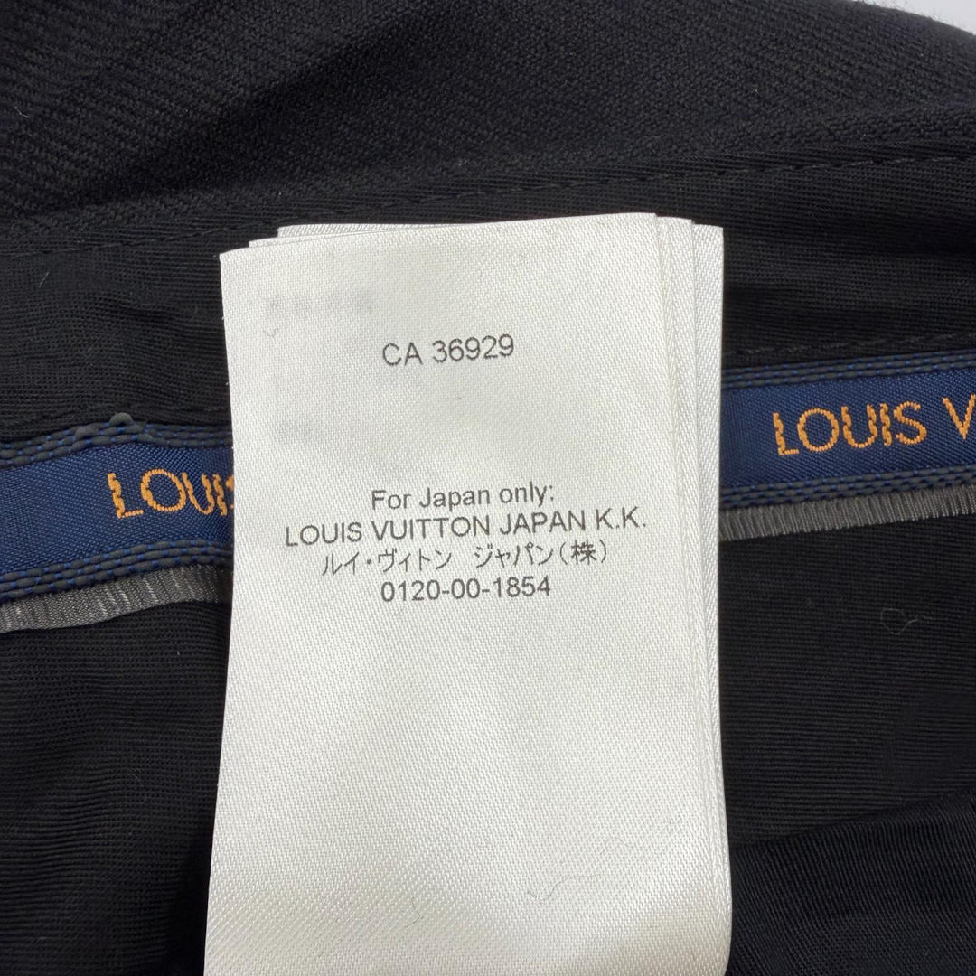 Great LOUIS VUITTON slacks LV logo embroidered center-creased trousers