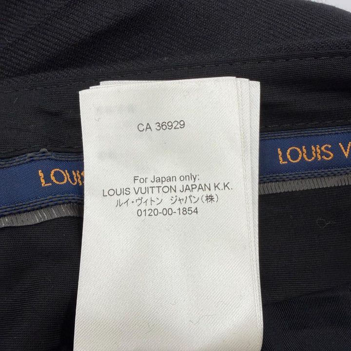 Great LOUIS VUITTON slacks LV logo embroidered center-creased trousers