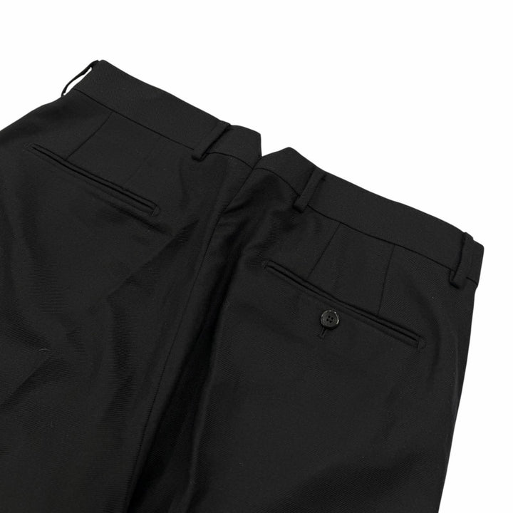 Great LOUIS VUITTON slacks LV logo embroidered center-creased trousers