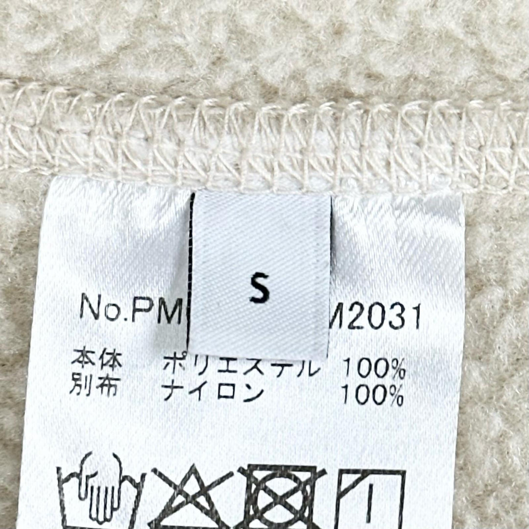 Great MAISON KITSUNE Jacket Logo print zip-up fleece Ivory mens S PM02136WM2031