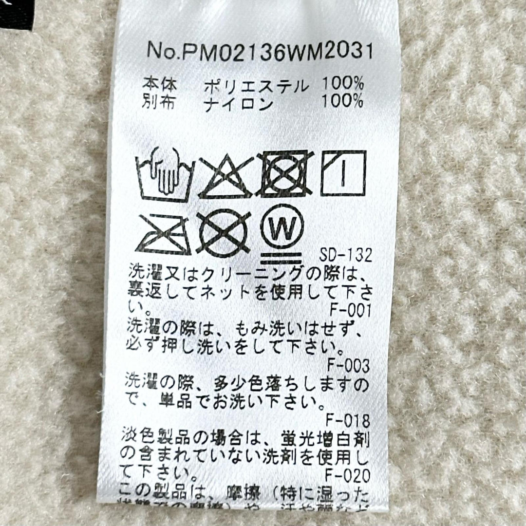 Great MAISON KITSUNE Jacket Logo print zip-up fleece Ivory mens S PM02136WM2031
