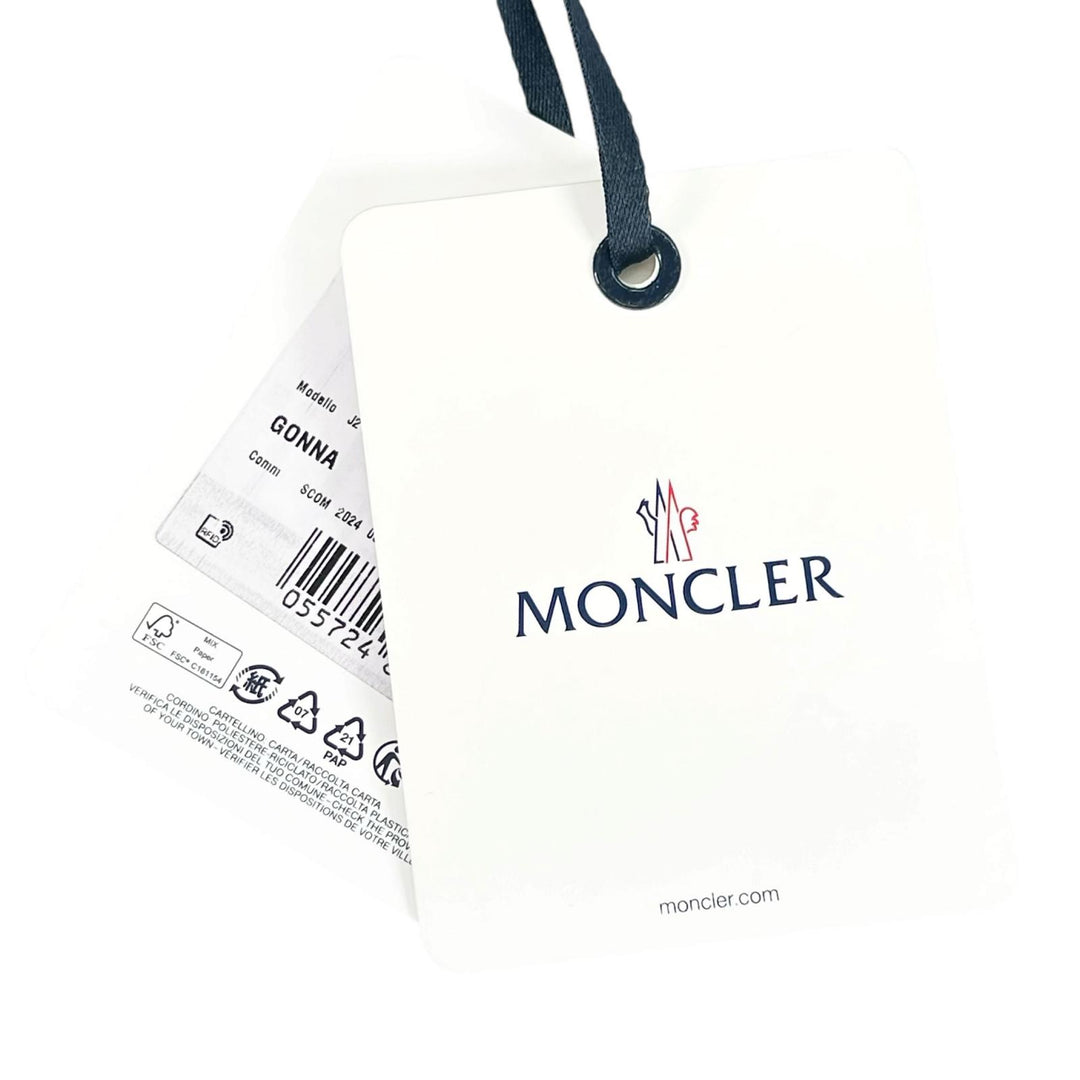 Excellent MONCLER skirt GONNA Logo patch, Flare Mini black Rayon Women S