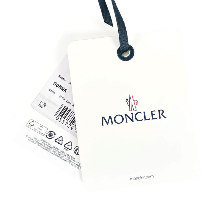 Excellent MONCLER skirt GONNA Logo patch, Flare Mini black Rayon Women S