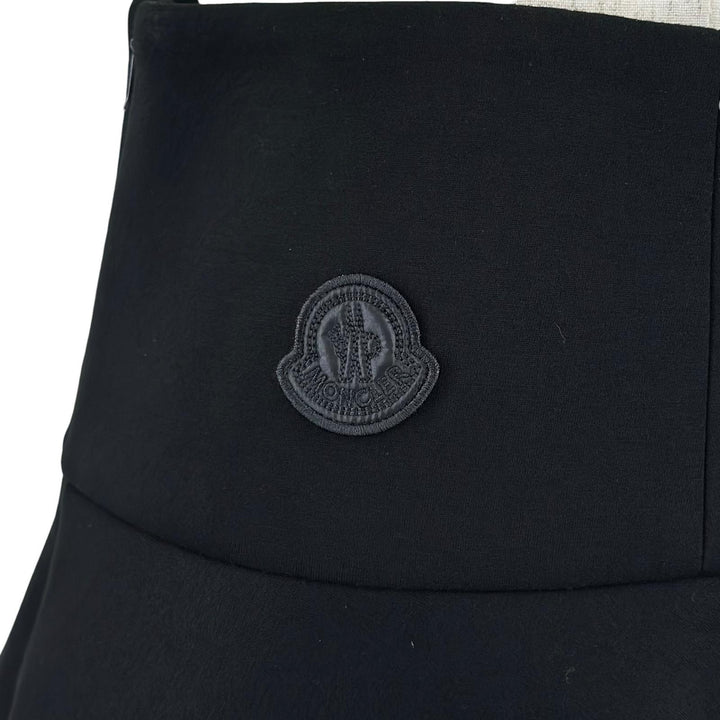 Excellent MONCLER skirt GONNA Logo patch, Flare Mini black Rayon Women S