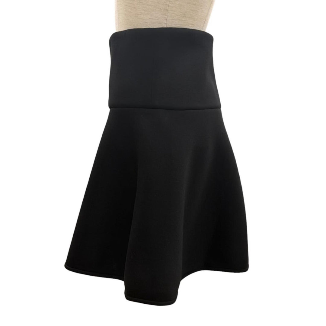 Excellent MONCLER skirt GONNA Logo patch, Flare Mini black Rayon Women S