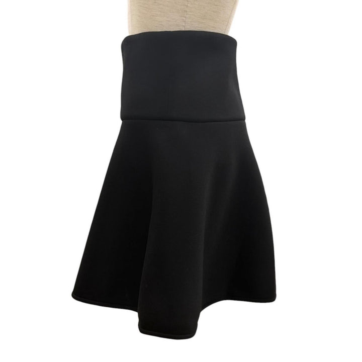Excellent MONCLER skirt GONNA Logo patch, Flare Mini black Rayon Women S