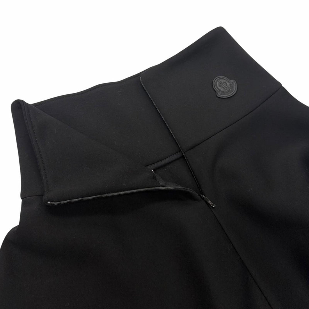 Excellent MONCLER skirt GONNA Logo patch, Flare Mini black Rayon Women S