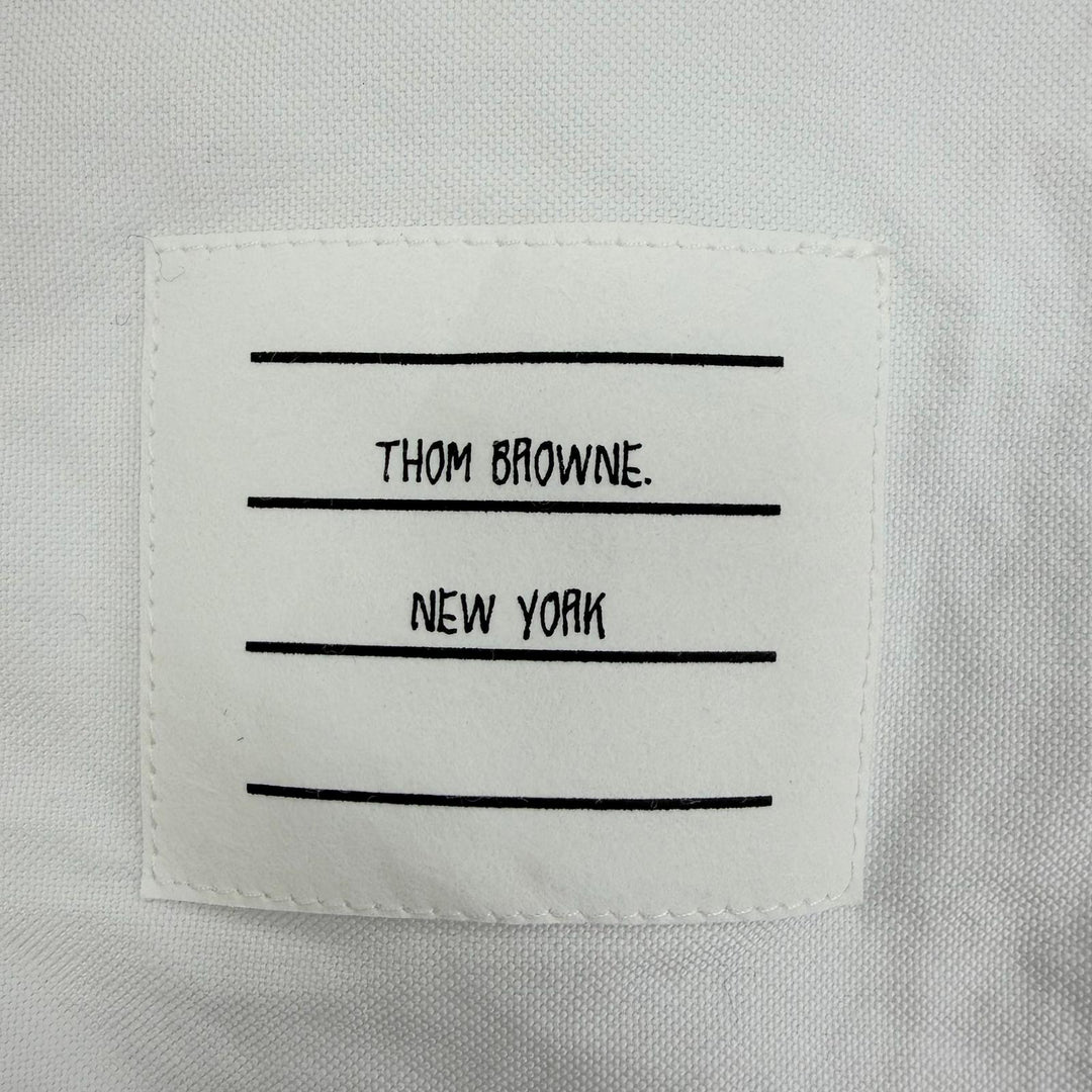 Excellent THOM BROWNE one piece Sleeveless shirt white cotton Women 40 FDSD45A