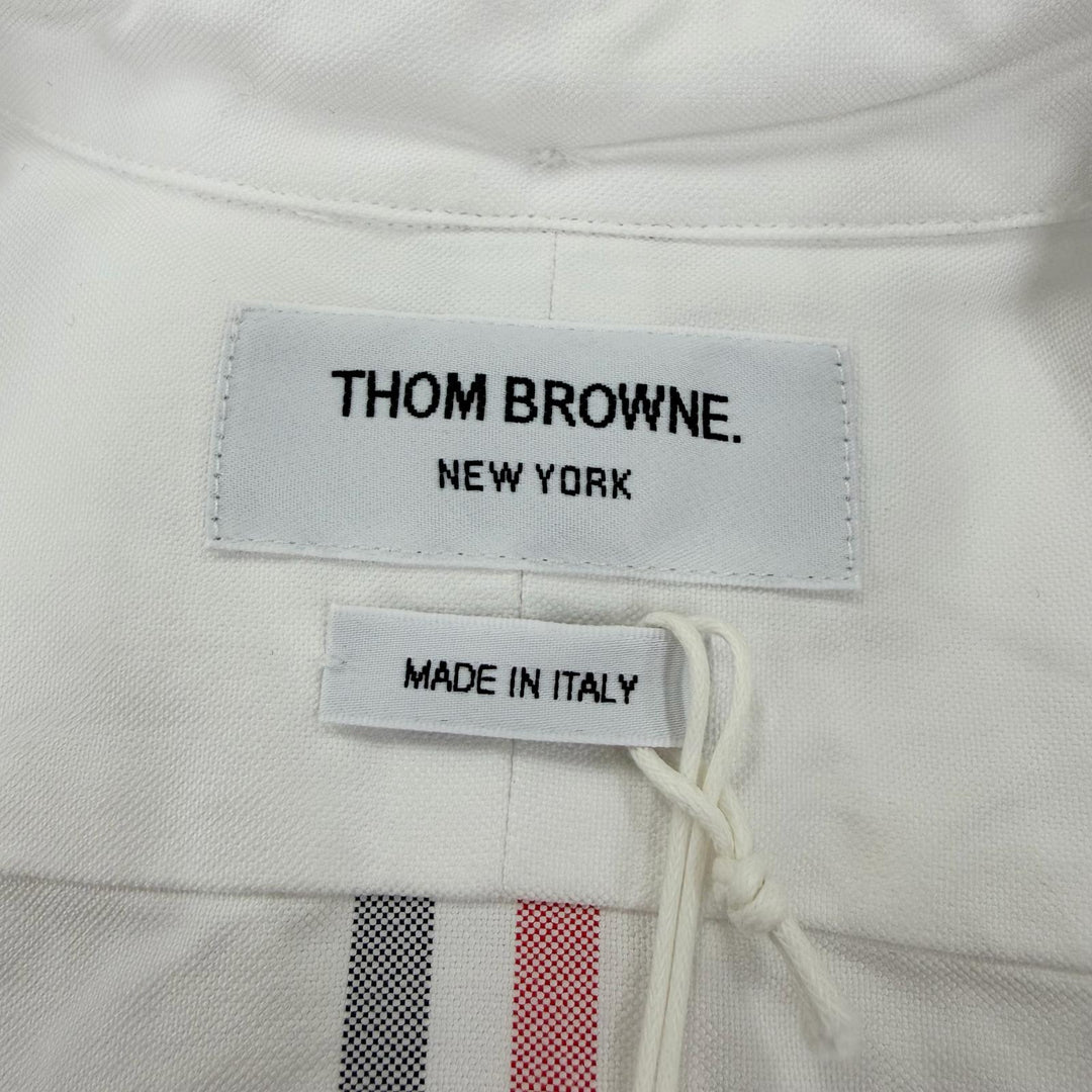 Excellent THOM BROWNE one piece Sleeveless shirt white cotton Women 40 FDSD45A