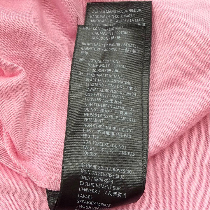 Pristine BALENCIAGA Short sleeve T-shirt Rhinestone Gathered Oversized pink