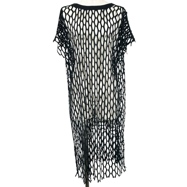 Excellent DRIES VAN NOTEN one piece Mesh Fishnet black polyester Women S