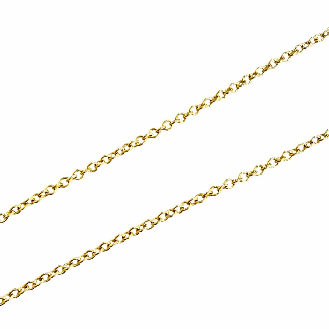 Great TIFFANY&Co. Necklace By the Yard 1P Diamond Necklace 750 YG