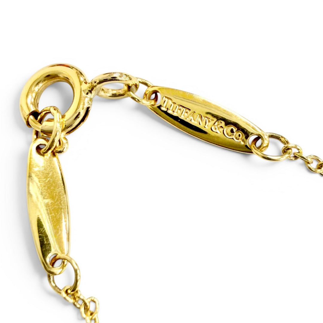 Great TIFFANY&Co. Necklace By the Yard 1P Diamond Necklace 750 YG