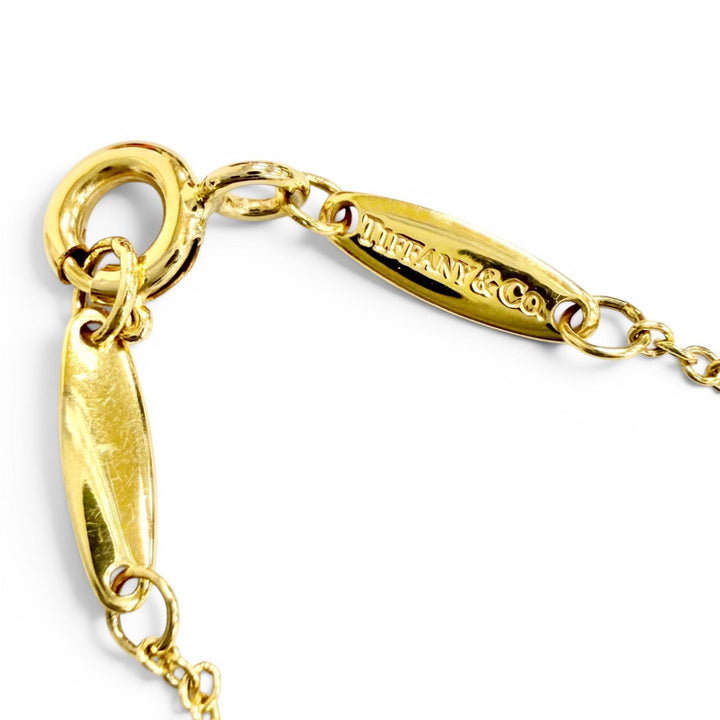 Great TIFFANY&Co. Necklace By the Yard 1P Diamond Necklace 750 YG
