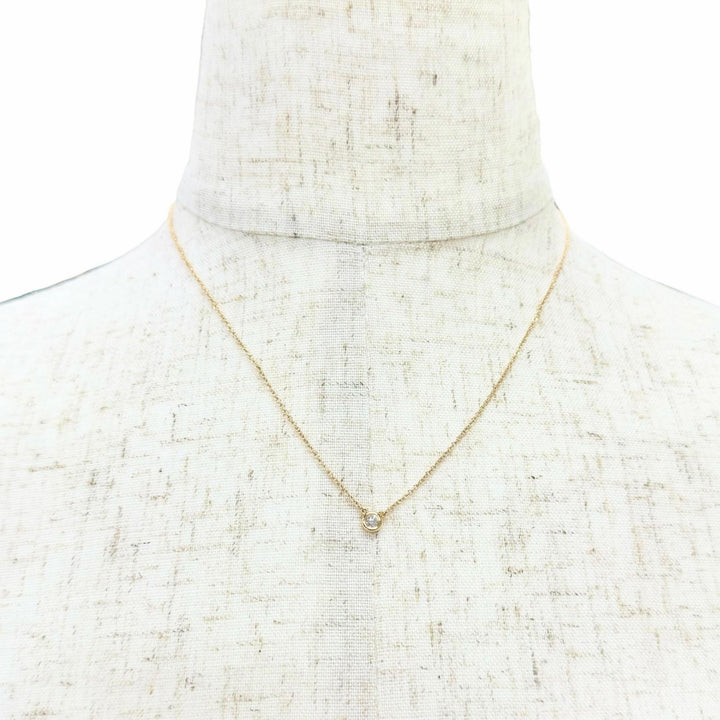 Excellent TIFFANY&Co. Necklace By the yard 1P Diamond Necklace, around 0.14ct