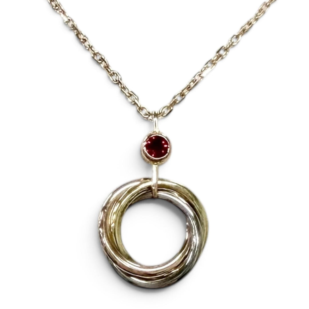 Great Cartier Necklace Baby Trinity 1P Ruby (YGxPGxWG) Yellow Gold AU750 Women