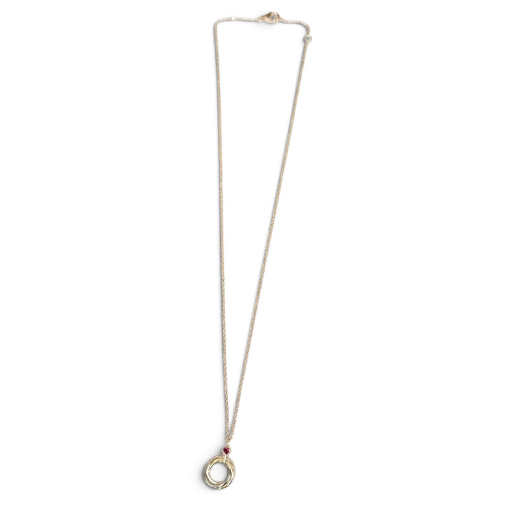 Great Cartier Necklace Baby Trinity 1P Ruby (YGxPGxWG) Yellow Gold AU750 Women