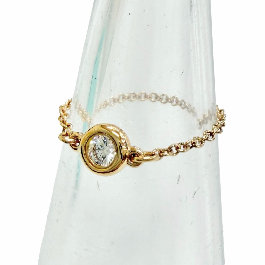 Great TIFFANY&Co. Ring ring By the Yard Chain Ring 750 PG 1P Diamond around