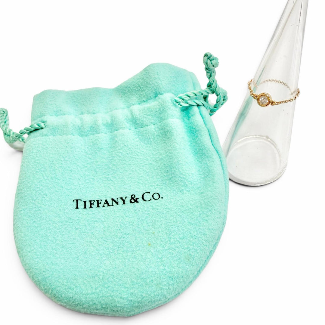 Great TIFFANY&Co. Ring ring By the Yard Chain Ring 750 PG 1P Diamond around