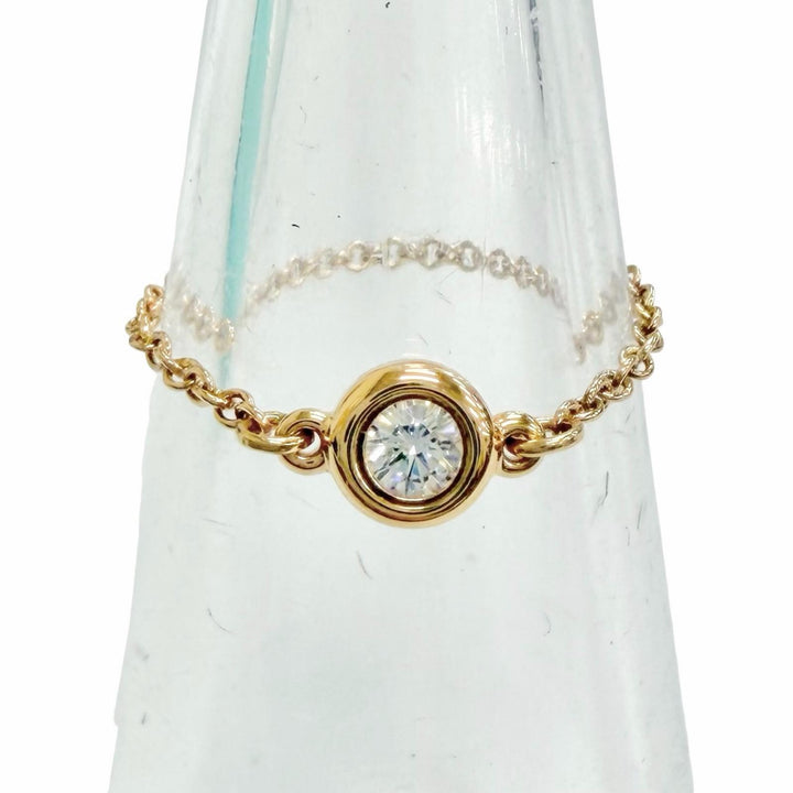 Great TIFFANY&Co. Ring ring By the Yard Chain Ring 750 PG 1P Diamond around
