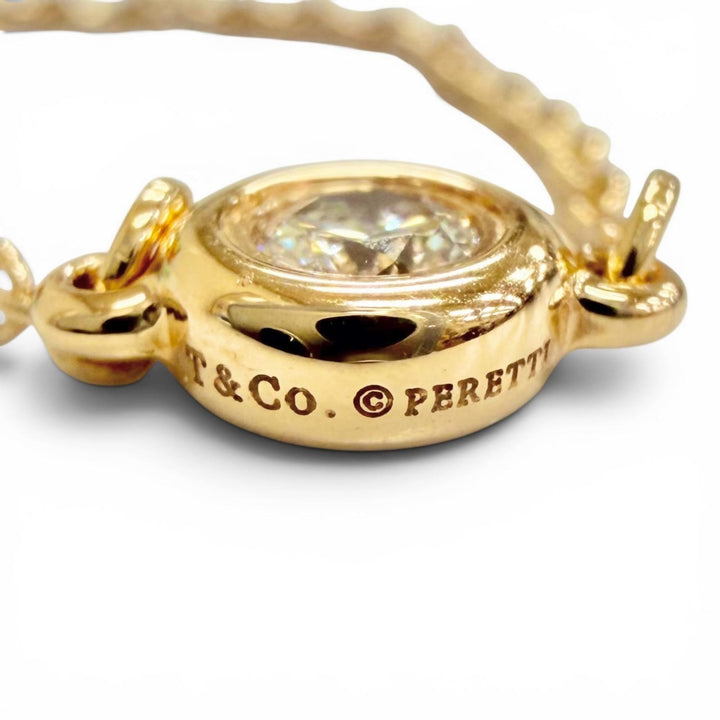Great TIFFANY&Co. Ring ring By the Yard Chain Ring 750 PG 1P Diamond around